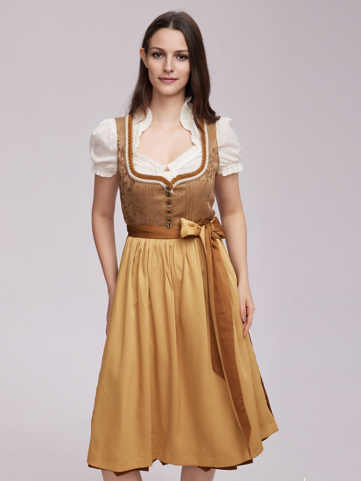 Modernes Dirndl in Gelb