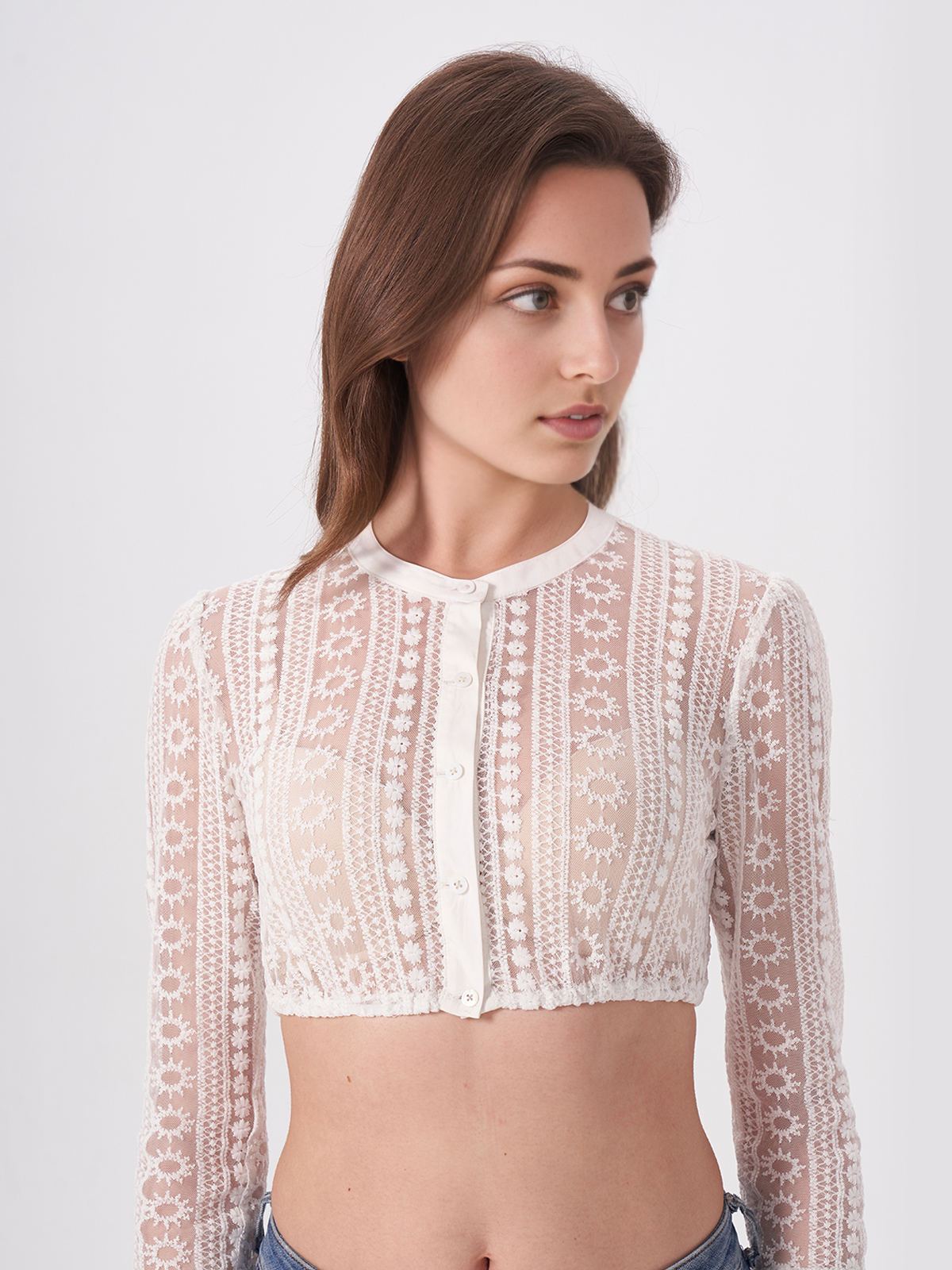 Dirndl Bluse in Weiß