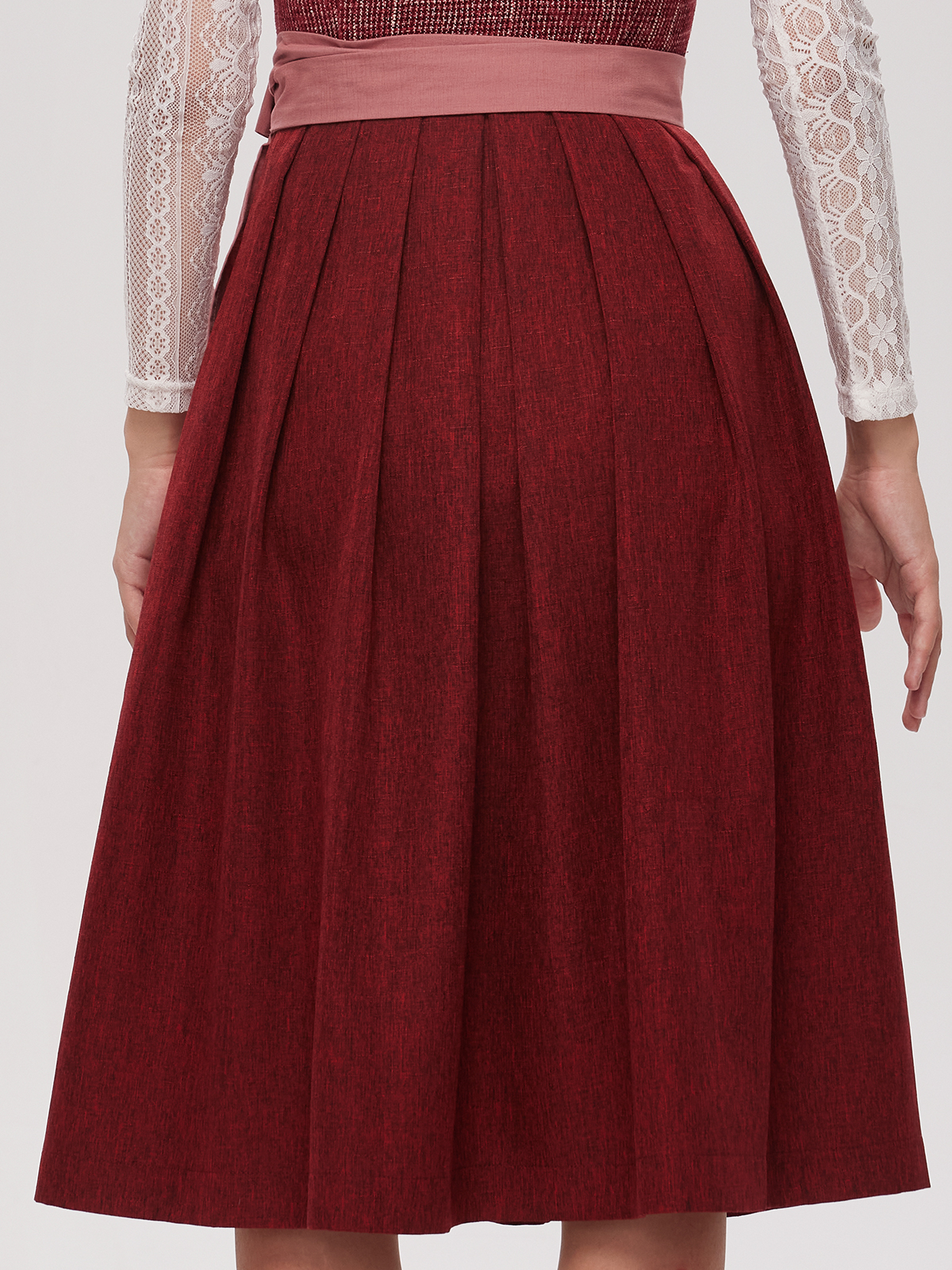 Dirndl Damen Samt in Rot