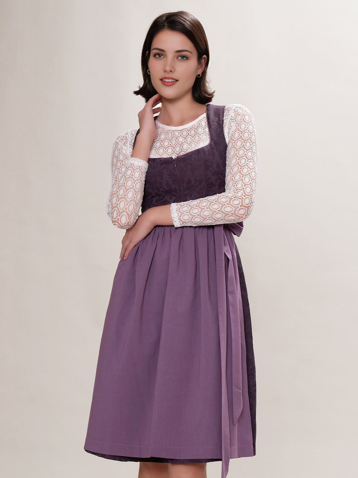Dirndl Eisblau in natürlicher Umgebung