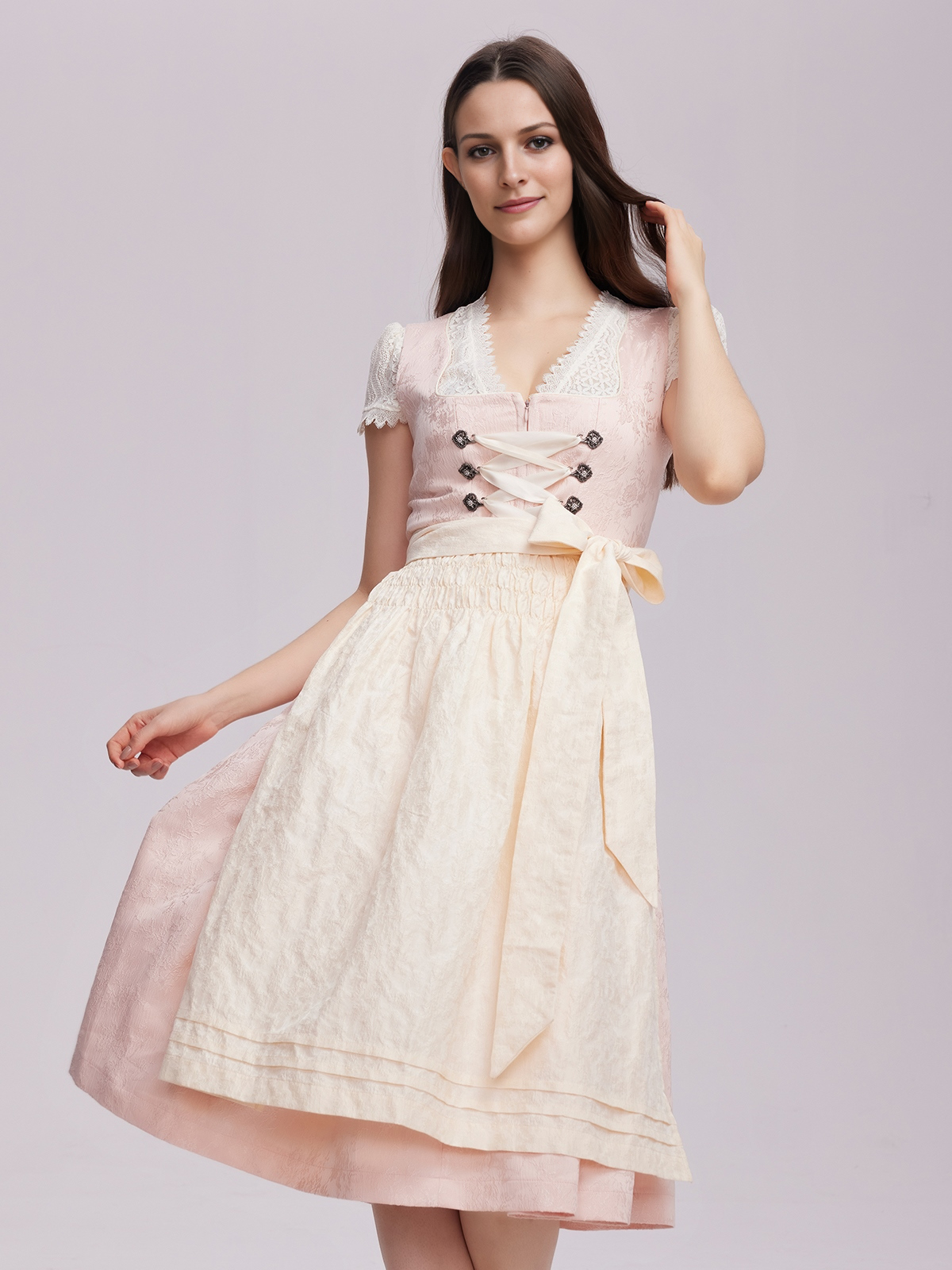 Modernes rosa Dirndl von Ehreer